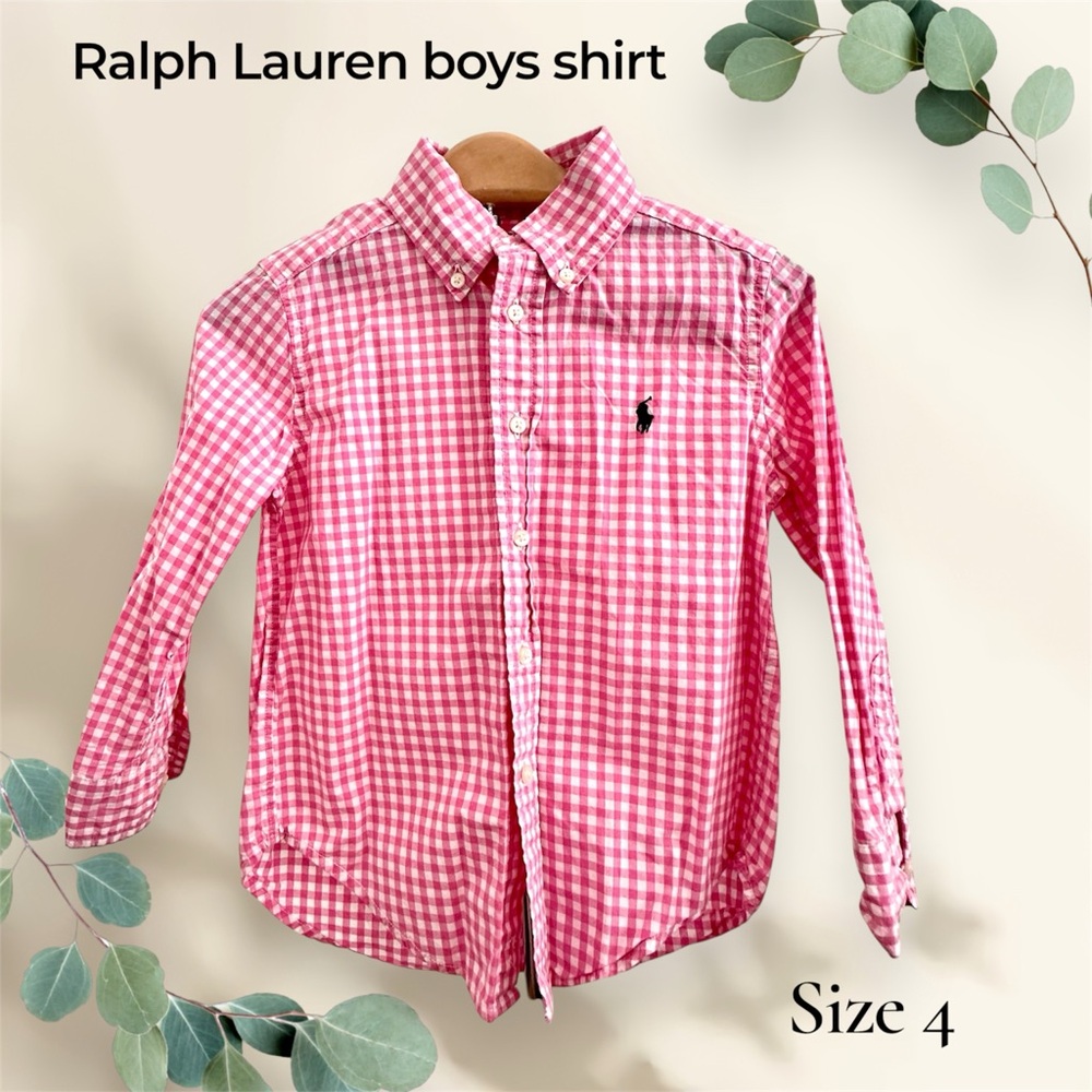 Ralph Lauren Kids Red Checkered Button Down Shirt